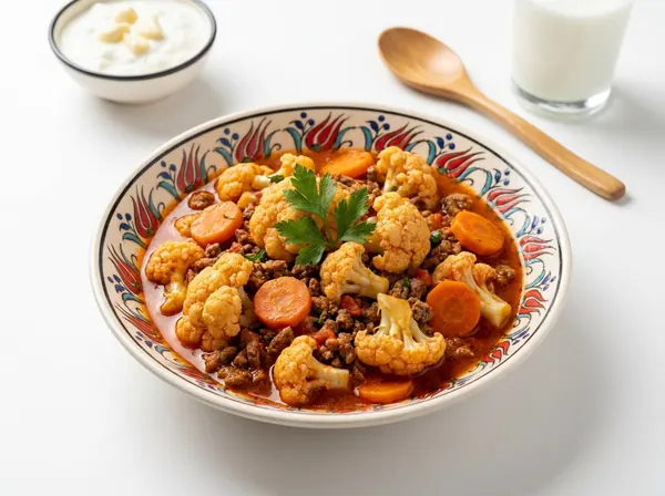 Cauliflower Stew with Minced Meat